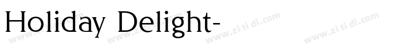 Holiday Delight字体转换